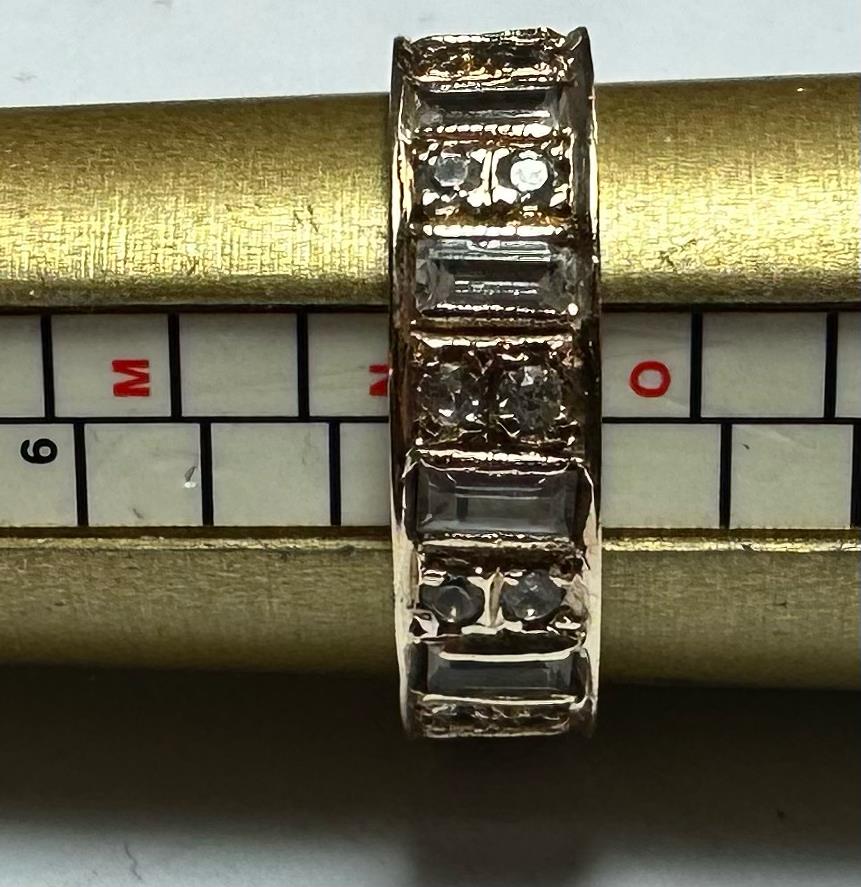 9ct yellow gold ring in size N1/2, unbranded, showcasing a smooth, polished band suitable for elegant jewelry wear.