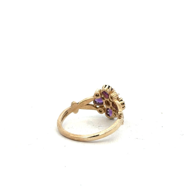 9ct yellow gold ring size N1/2, unbranded, featuring a smooth polished band, shown on a plain white background.