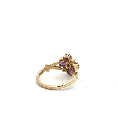 9ct yellow gold ring size N1/2, unbranded, featuring a smooth polished band, shown on a plain white background.