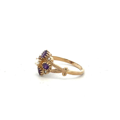 9ct yellow gold ring size N1/2, unbranded, featuring a smooth polished band, displayed on a neutral background.