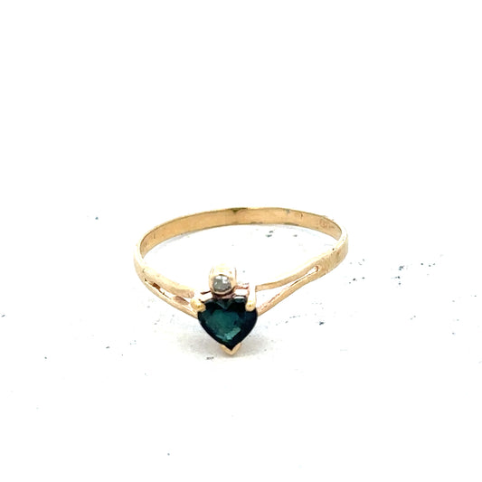 9ct yellow gold ring size N1/2 with a smooth band, unbranded, shown on a plain background.
