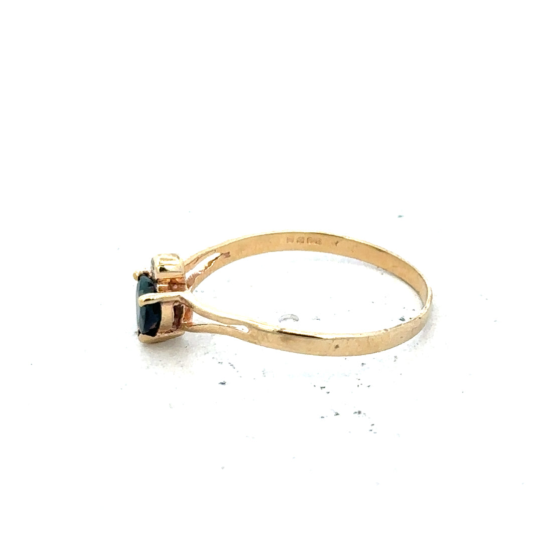 9ct yellow gold ring size N1/2, unbranded, featuring a smooth polished band and classic design, shown in the product image.