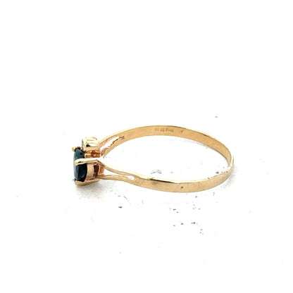 9ct yellow gold ring size N1/2, unbranded, featuring a smooth polished band and classic design, shown in the product image.
