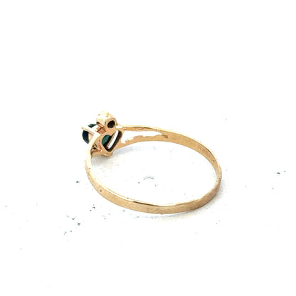 9ct yellow gold ring size N1/2 with a smooth band, unbranded jewelry crafted in yellow gold.