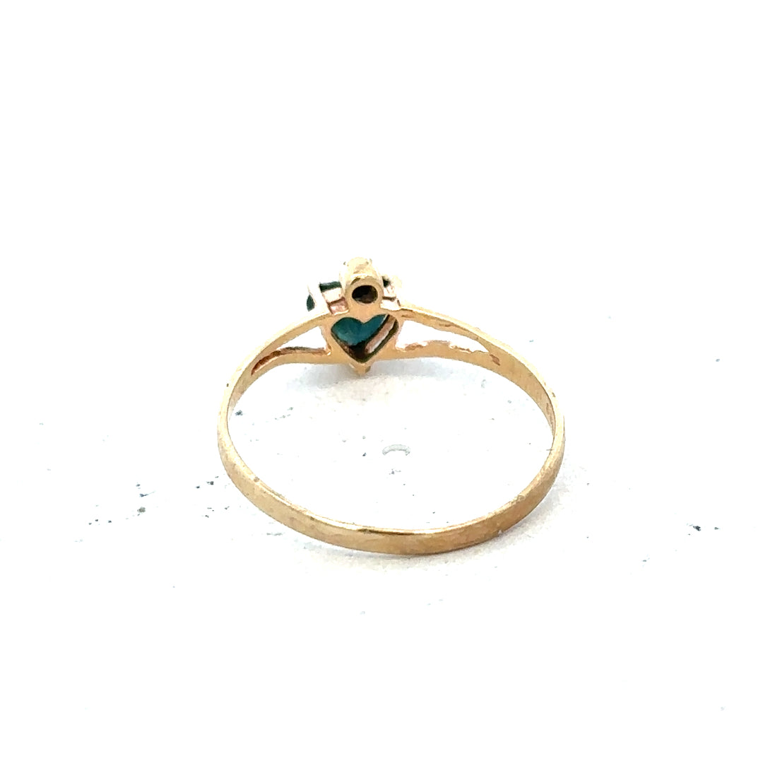 9ct yellow gold ring size N1/2 with a smooth band, unbranded, showcasing its elegant, polished finish.