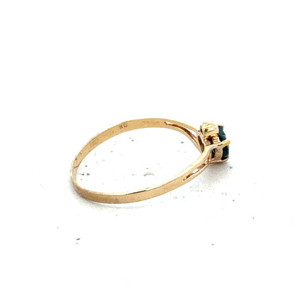 9ct yellow gold ring size N1/2 with a smooth band, unbranded jewelry, showcasing its elegant design and polished finish.