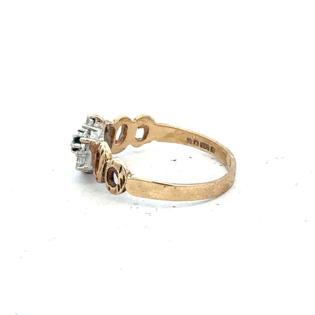 Yellow gold ring in size O, unbranded 9-carat gold jewelry with a smooth band design.