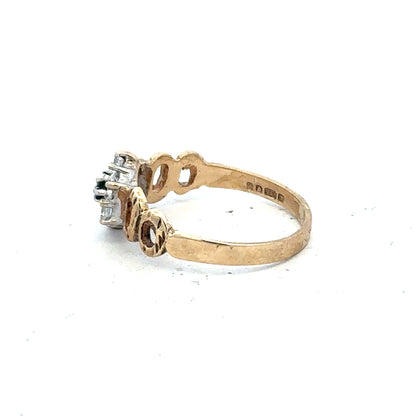 Yellow gold ring in size O, unbranded 9-carat gold jewelry with a smooth band design.