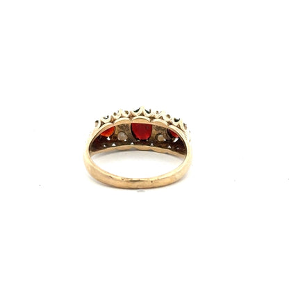 9ct yellow gold ring in size O, unbranded, with a smooth, polished finish and classic design.