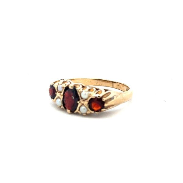 9ct yellow gold ring in size O with a simple band design, unbranded jewelry displayed against a neutral background.