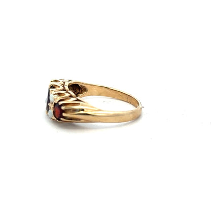 9ct yellow gold ring size O with a smooth band design, unbranded jewelry piece.