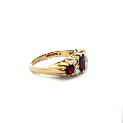9ct yellow gold ring in size O with a smooth band, unbranded, showcasing a classic design on a neutral background.