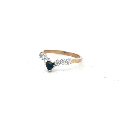 9ct yellow gold ring in size O, showcasing a simple, elegant design with a smooth polished finish.