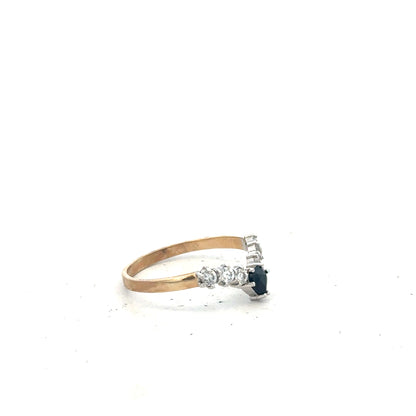 9ct yellow gold ring in size O with a smooth band, unbranded, showcasing the classic jewelry style and polished finish.
