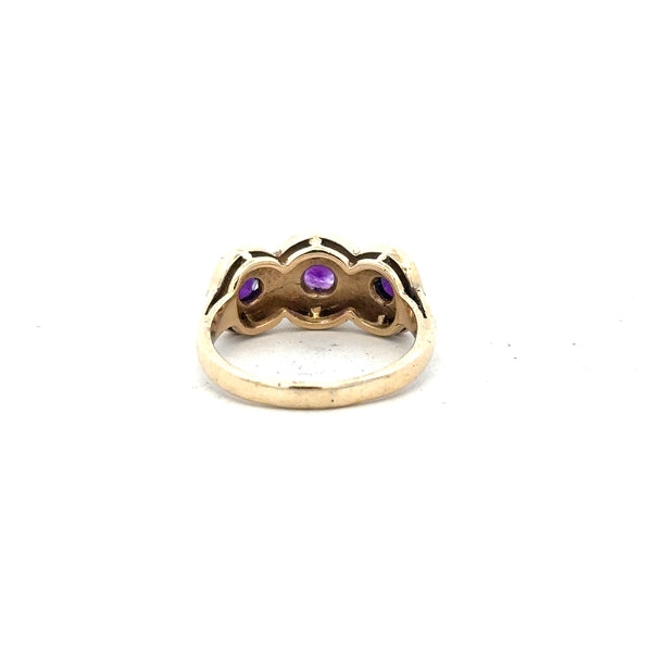 Yellow gold ring in size O, unbranded 9ct gold jewelry featuring a smooth, polished band with a classic design.