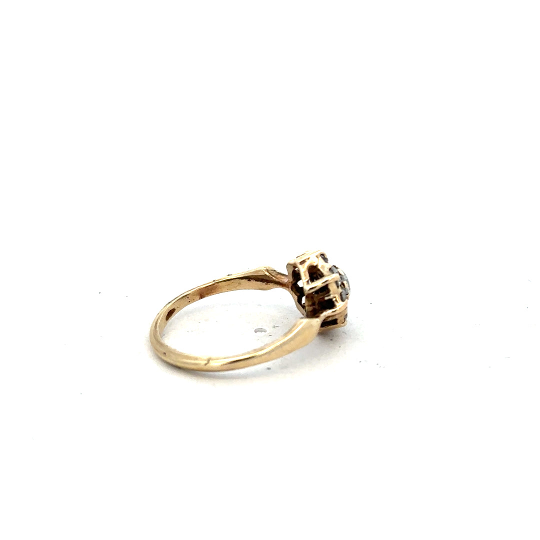 9ct yellow gold ring in size O with a polished finish, featuring a simple and elegant design.