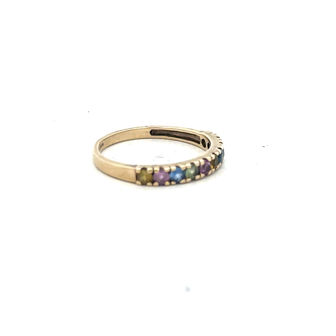 9ct yellow gold ring in size O with a simple band design, unbranded, shown in the product image.