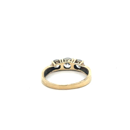 9ct yellow gold ring size O1/2 with a smooth band, unbranded, showcasing its elegant shine and classic style.