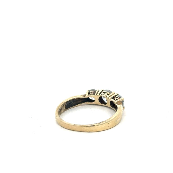 9ct yellow gold ring size O 1/2 with a simple band, unbranded, displayed on a plain background.