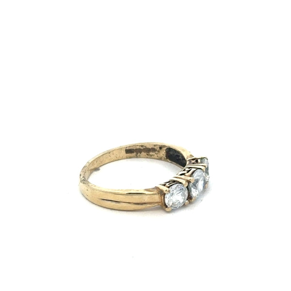 9ct yellow gold ring in size O1/2, unbranded jewelry, showcasing a smooth band with polished finish.