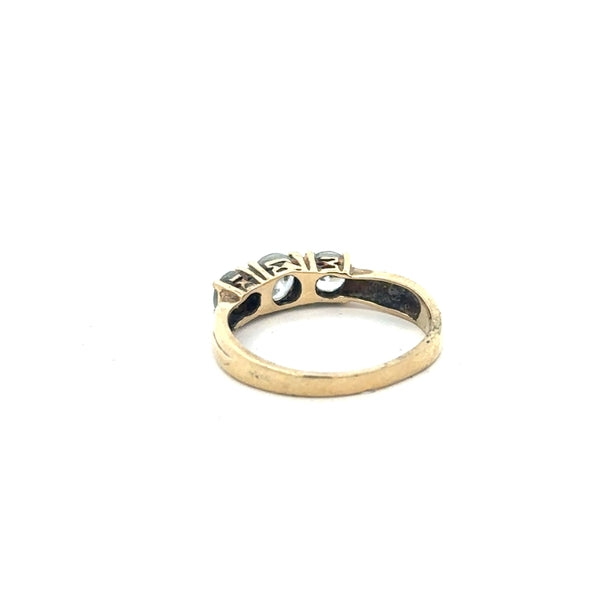 9ct yellow gold ring size O1/2, unbranded, featuring a smooth band and polished finish, shown on a plain background.