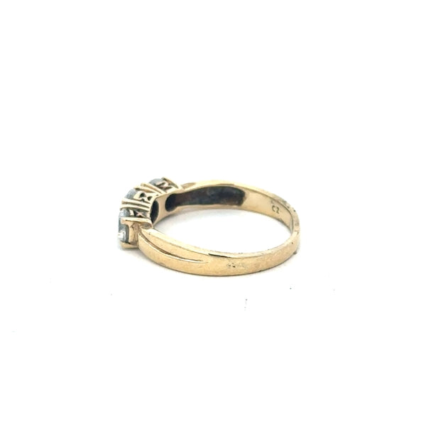 9ct yellow gold ring in size O1/2, showcasing a classic plain band design. Unbranded jewelry piece with a smooth finish.
