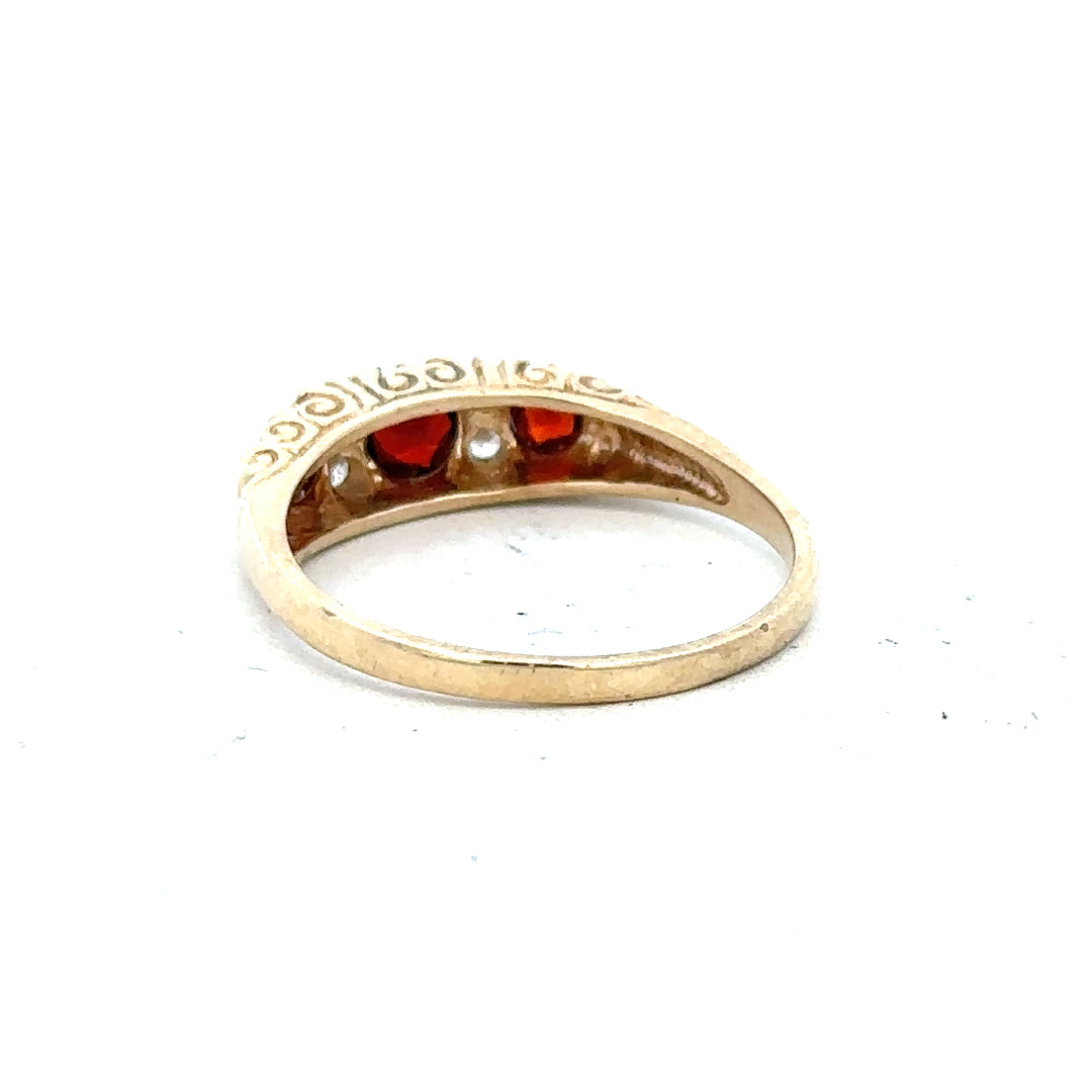 9ct yellow gold ring in size O1/2, unbranded, showcasing a smooth polished band with a classic design.