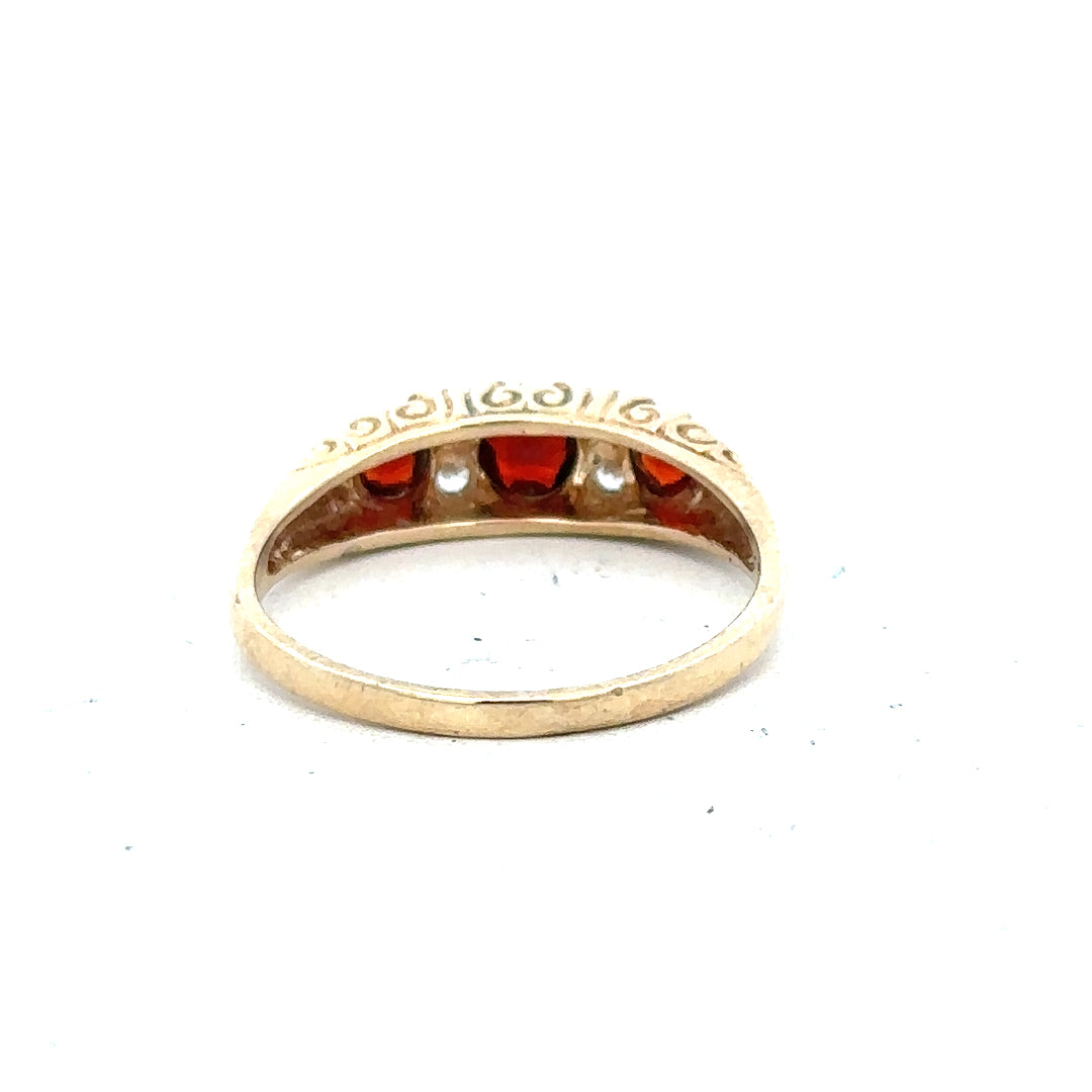 9ct yellow gold ring size O1/2, unbranded, with a smooth band, displayed on a neutral background.