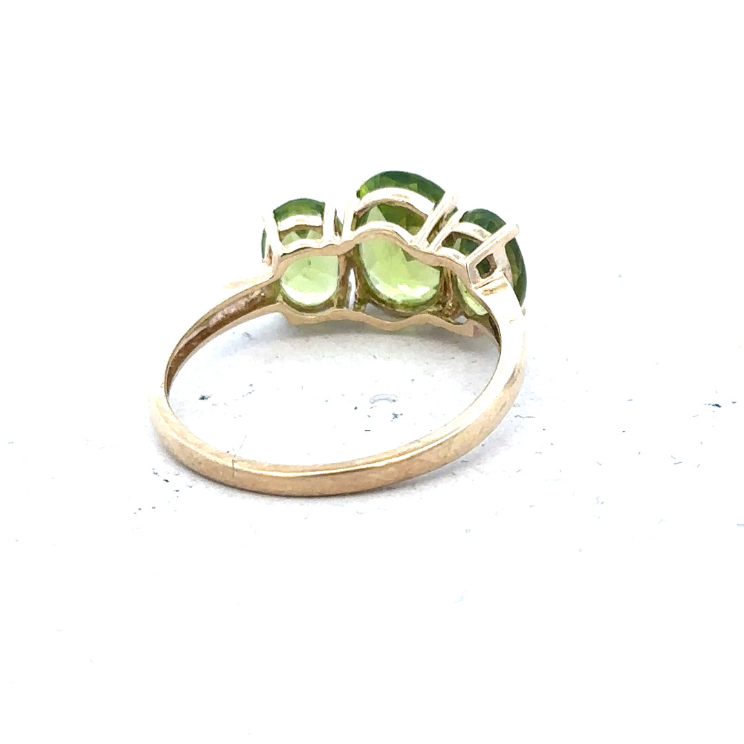 9ct yellow gold ring in size P with a smooth, polished finish. Unbranded jewelry piece shown in the image.