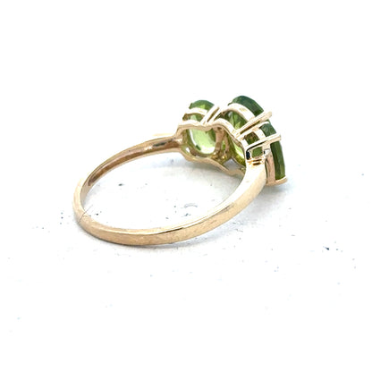 9ct yellow gold ring size P, unbranded jewelry with a smooth polished finish, shown on a plain background.