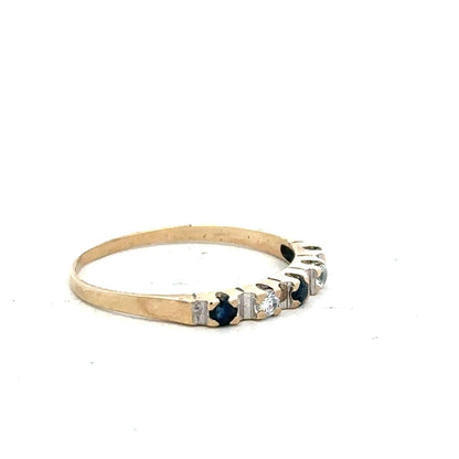 9ct yellow gold ring in size P with a smooth band, unbranded jewelry, showcasing a polished finish and classic style.