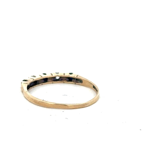 9ct yellow gold ring in size P, featuring a smooth band design, unbranded jewelry piece with a polished finish.