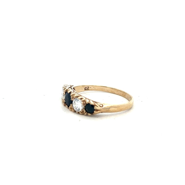 9ct yellow gold ring in size P with a smooth band, unbranded jewelry, featuring a polished finish and classic design.