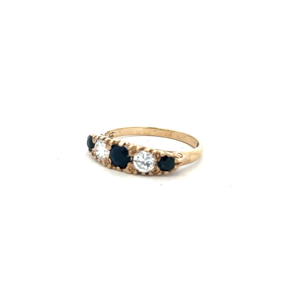 9ct yellow gold ring in size P with a smooth band, unbranded, showcasing a polished, elegant jewelry design.