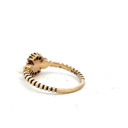 9ct yellow gold ring in size P with a smooth band, unbranded jewelry showcasing classic gold craftsmanship.