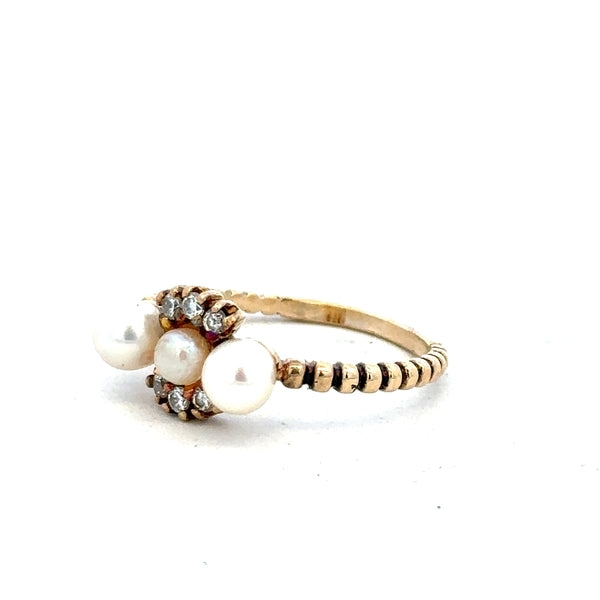 9ct yellow gold ring in size P with a smooth band, unbranded, shown in close-up on a plain background.