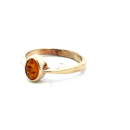 9ct yellow gold ring in size P with a simple, elegant band, unbranded jewelry for everyday wear.
