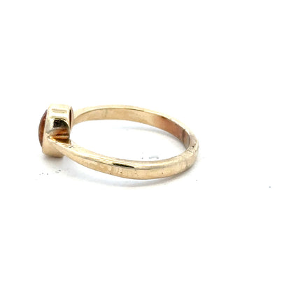 9ct yellow gold ring in size P with a smooth, polished band, unbranded jewelry piece perfect for everyday wear.