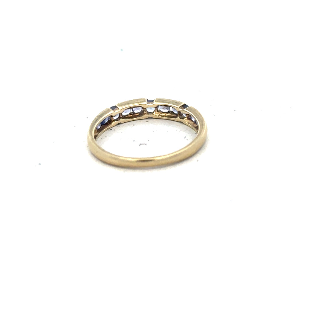 9ct yellow gold ring size P with a smooth polished band, unbranded jewelry accessory for elegant style.