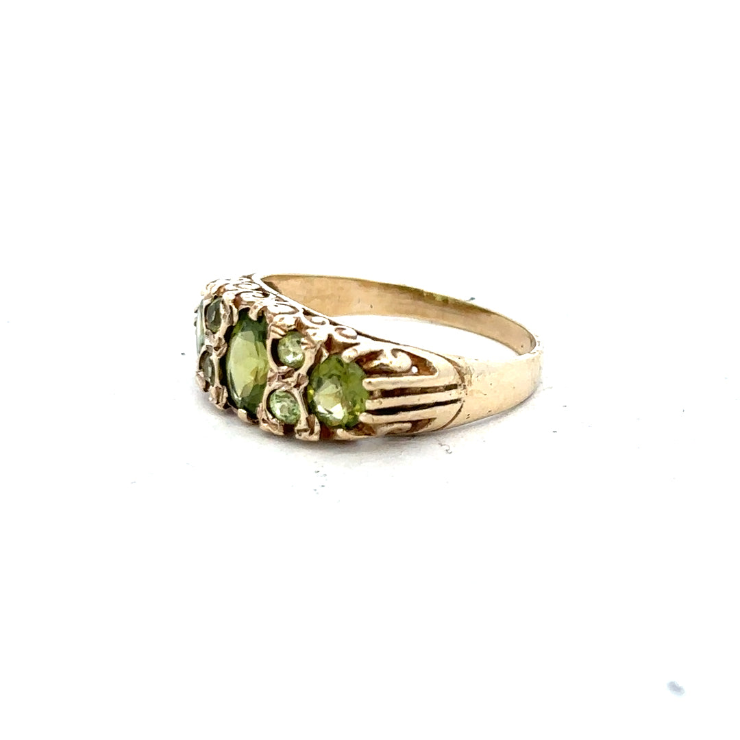9ct yellow gold ring size P1/2 with a smooth polished band, unbranded jewelry, displayed on a neutral background.