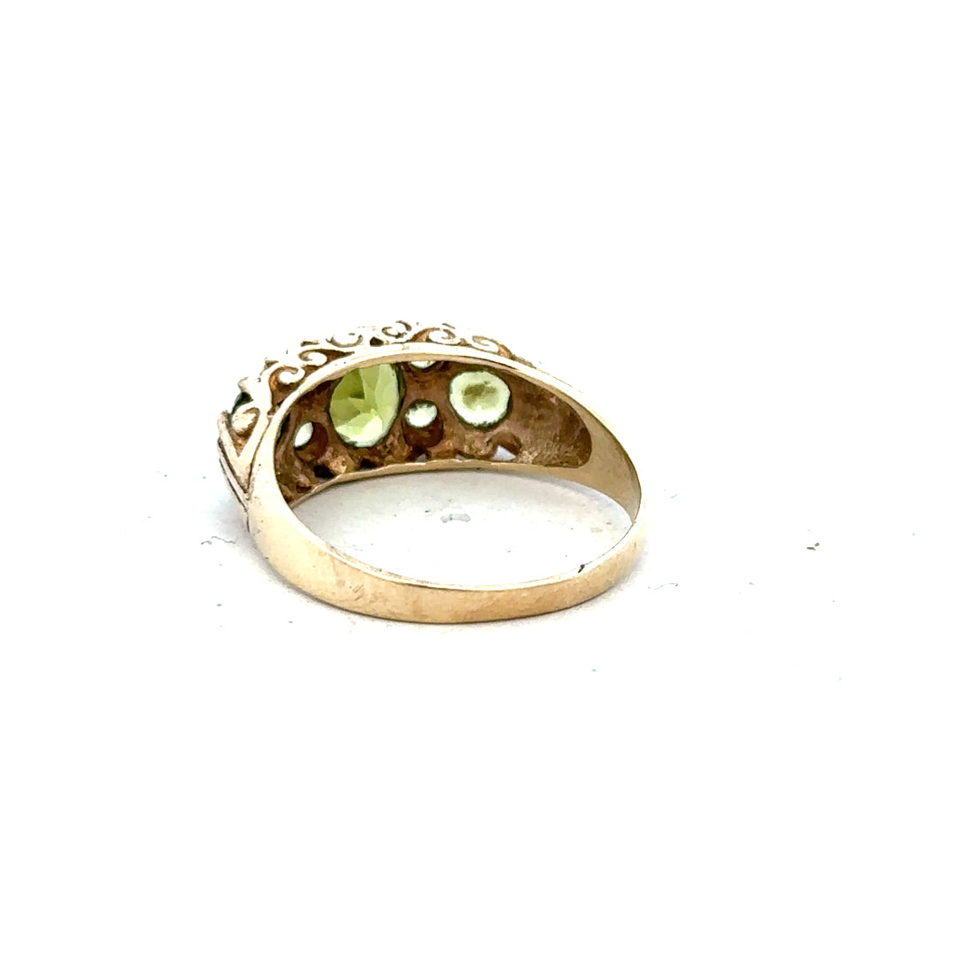 9ct yellow gold ring size P1/2, unbranded, showcasing a smooth polished band with a simple, elegant design.