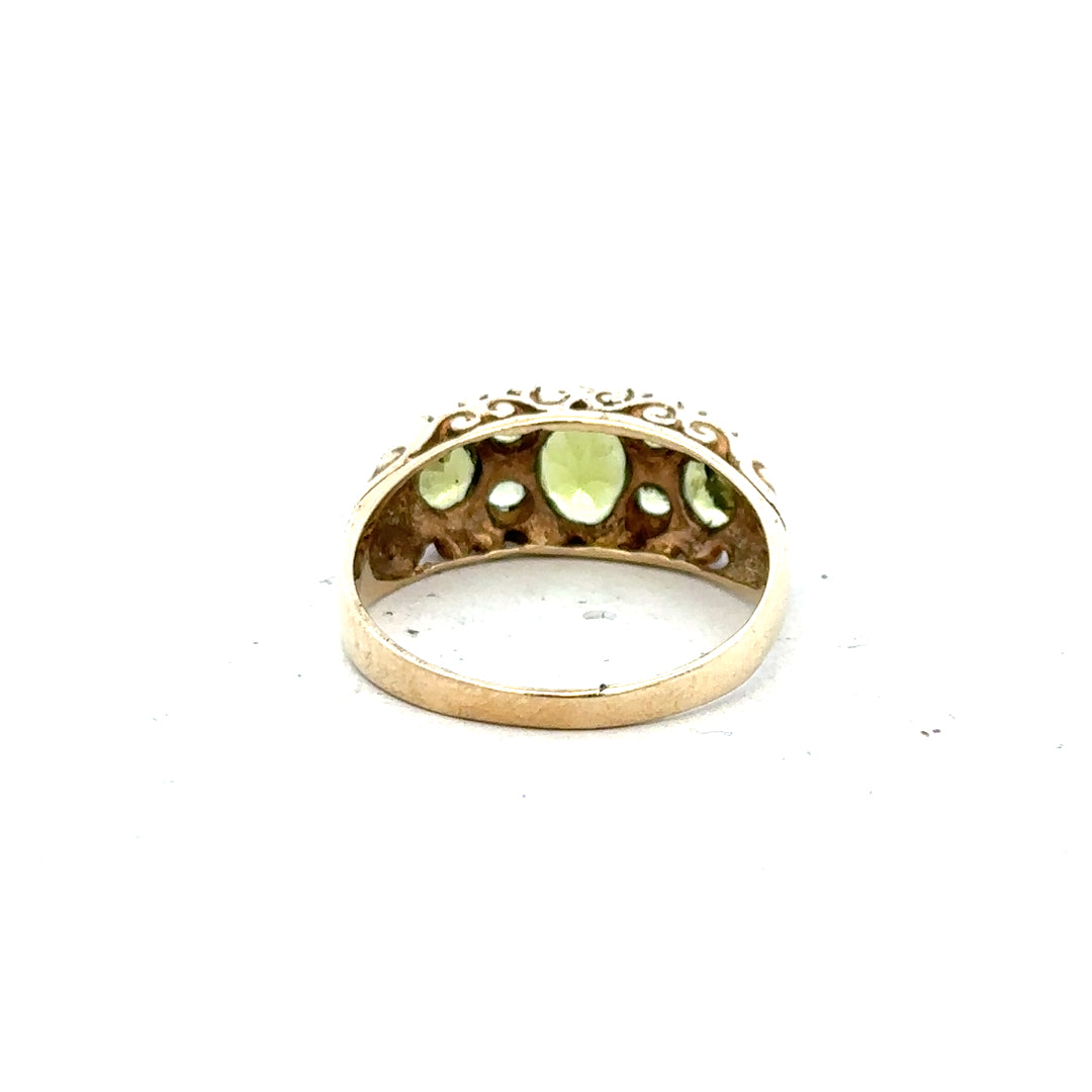 9ct yellow gold ring size P1/2 with smooth polished band, unbranded jewelry, shown on a plain background.