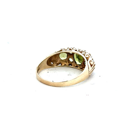9ct yellow gold ring size P1/2 with smooth band, unbranded jewelry, showcasing polished gold surface and classic design.