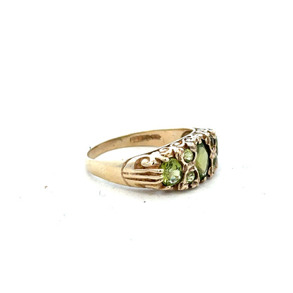 9ct yellow gold ring size P1/2 with a smooth band, unbranded, shown against a neutral background.
