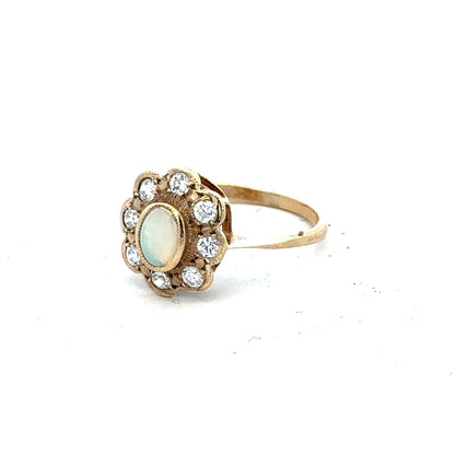 9ct yellow gold ring in size Q with a simple band design, unbranded, displayed on a neutral background.