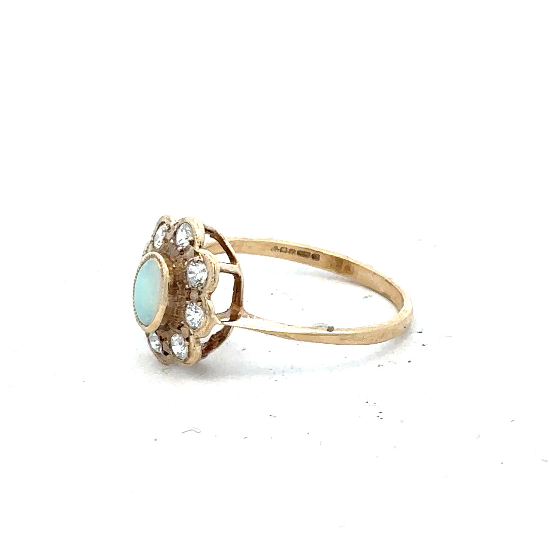 9ct yellow gold ring in size Q with a smooth band, unbranded, showcasing a polished finish and classic design.
