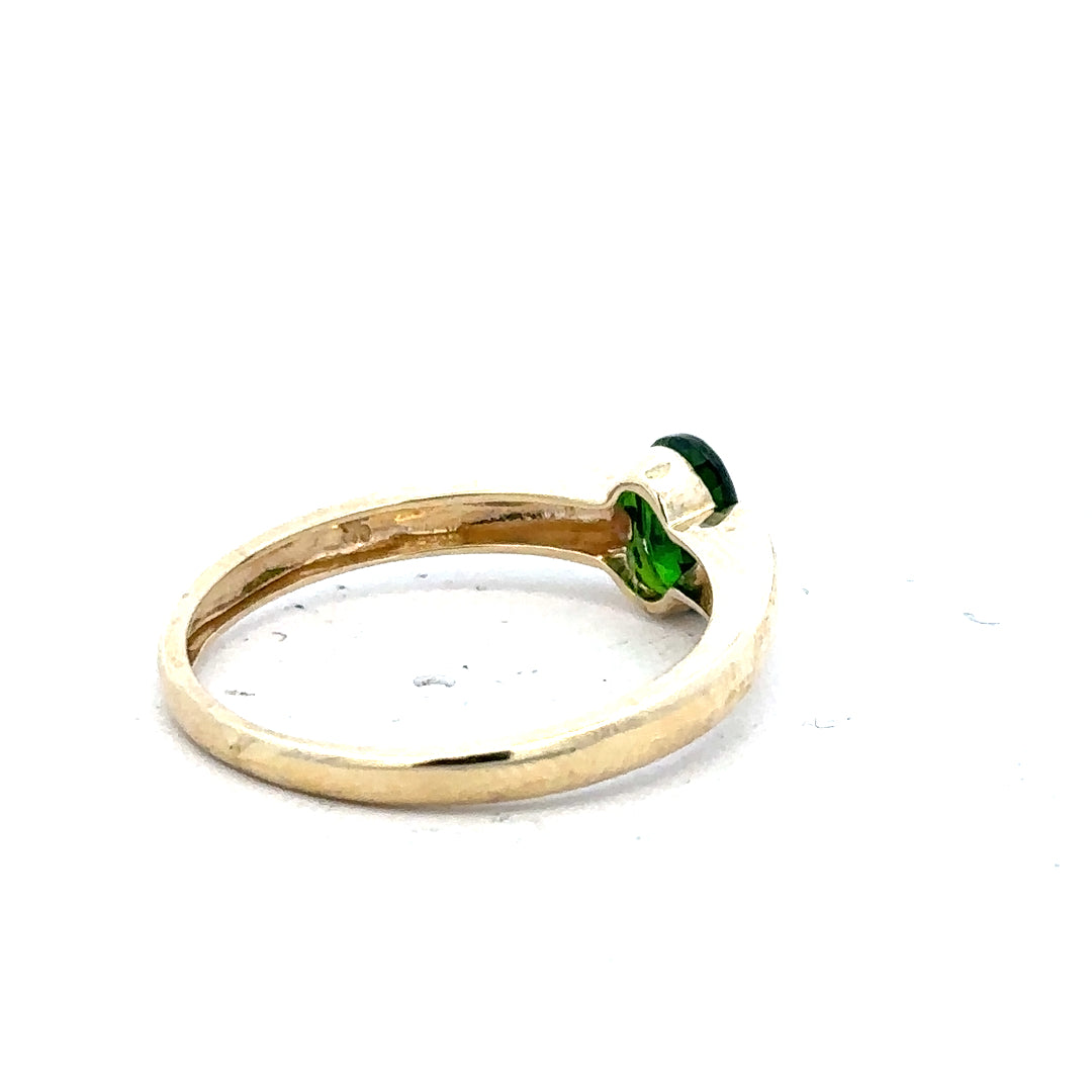 9ct yellow gold ring size R with a smooth polished band, unbranded jewelry piece for elegant everyday wear.