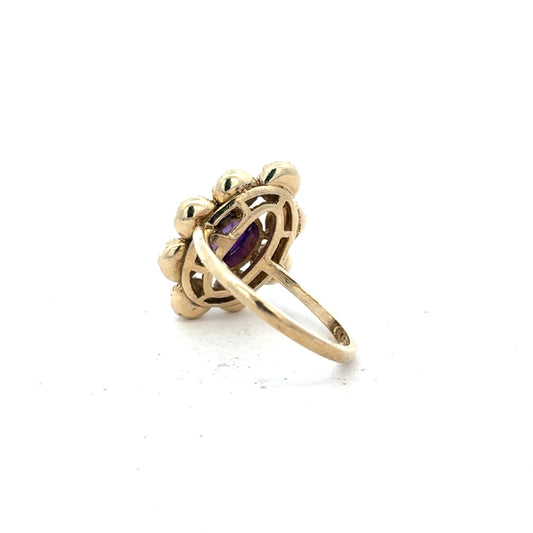 9ct yellow gold ring size R1/2 with smooth band, unbranded jewelry accessory, visible in close-up image.