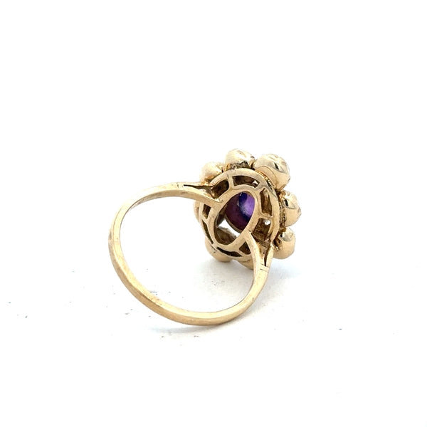 9ct yellow gold ring size R1/2 with a smooth polished finish, unbranded jewelry accessory.