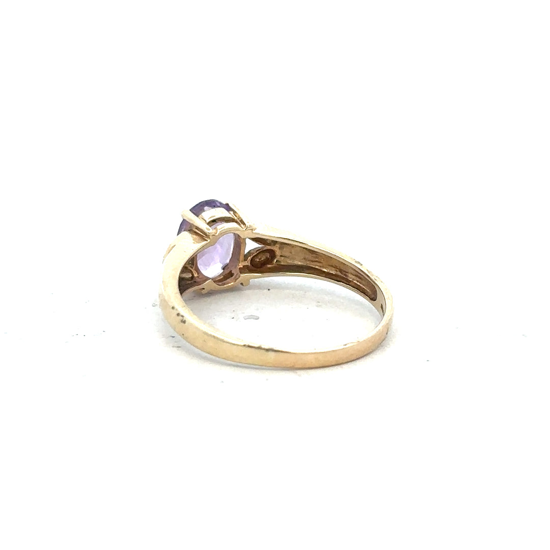 Yellow gold ring in size S with a simple band design, unbranded 9ct gold jewelry.